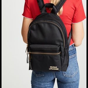 Marc Jacobs trek pack black Logo Backpack